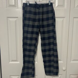 GAP Men's Navy and Gray Plaid Loungewear